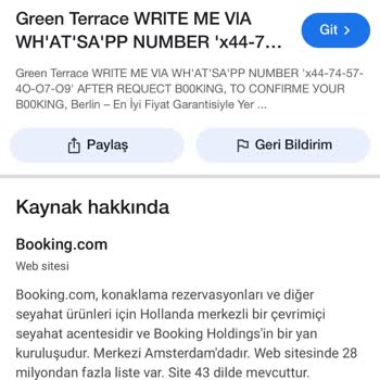 Booking.com'da Yaşanan Rezervasyon Sorunu Ve Ücret İadesi Talebi