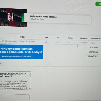 Passolig Beşiktaş Kombine Sepetimdeki Biletin Başkasına Satılması