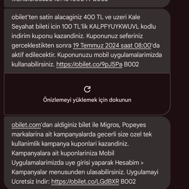 Kale Turizm Servis Kaldırmıyor