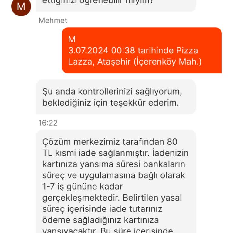 Migros Yemek 16 Gündür İademi Yatırmadı
