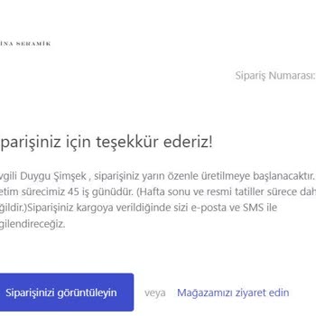 Vina Seramikten Aldığım 30 Parça Ürün Gönderilmedi Ve Dönüş Yok