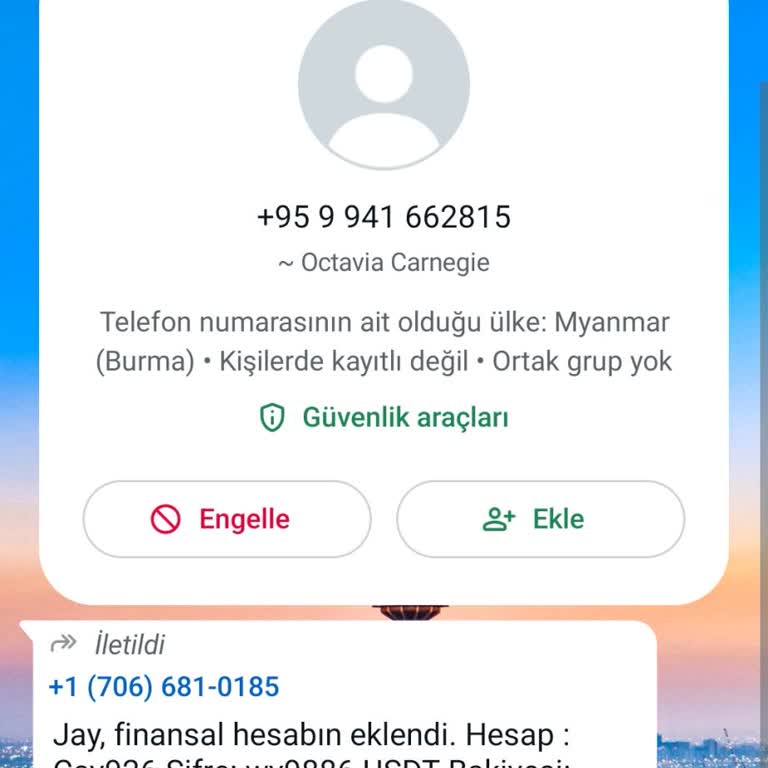 WhatsApp Benim Adıma Acılan Finans Ben Bunlardan Sorumlu Değilim