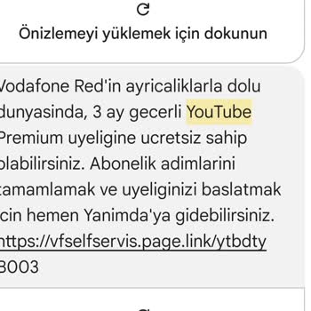 Vodafone 3 Aylık Hediye Youtube.com Premium