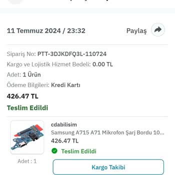 Epttavm'nin Sorumsuzluğu. Satıcının Yanlış Ürün Göndermesi L.