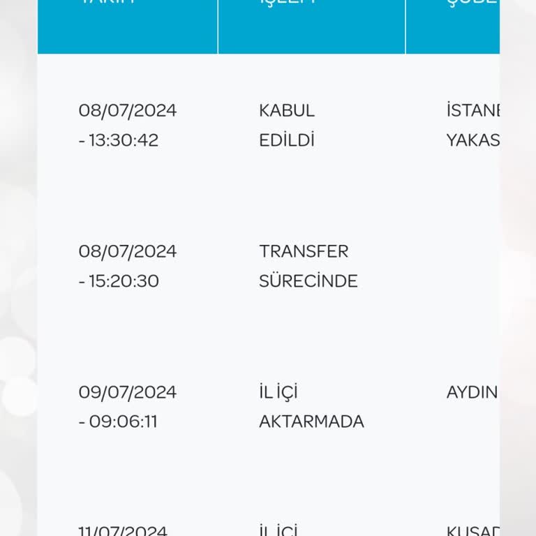 PTT Kargo Geciken Posta Evrakım