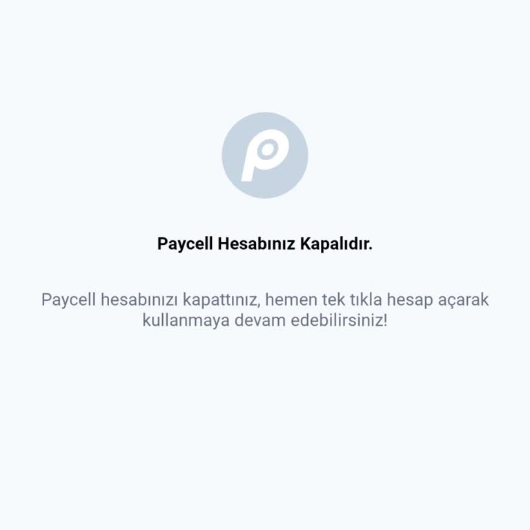 Paycell Hesabım Kapatılmış Paycell'e İşlem Yapmak Sanal Kartı Oluştur