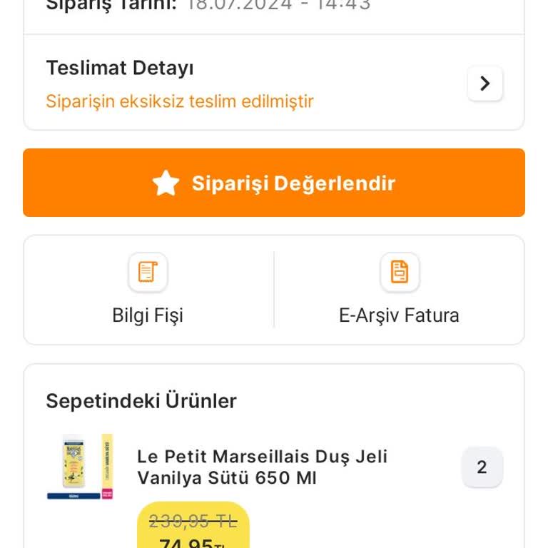 Migros Teslim Edilmeyen Sipariş Teslim Edildi Görünüyor