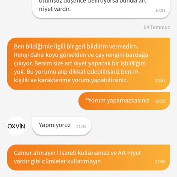 Trendyol Müşteriye Kötü Söz Hakaret İçerikli Mesajlar Atma