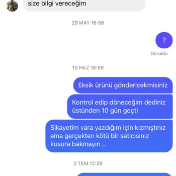 Feray Home Yanlış Ürünü Telafi Etmiyor
