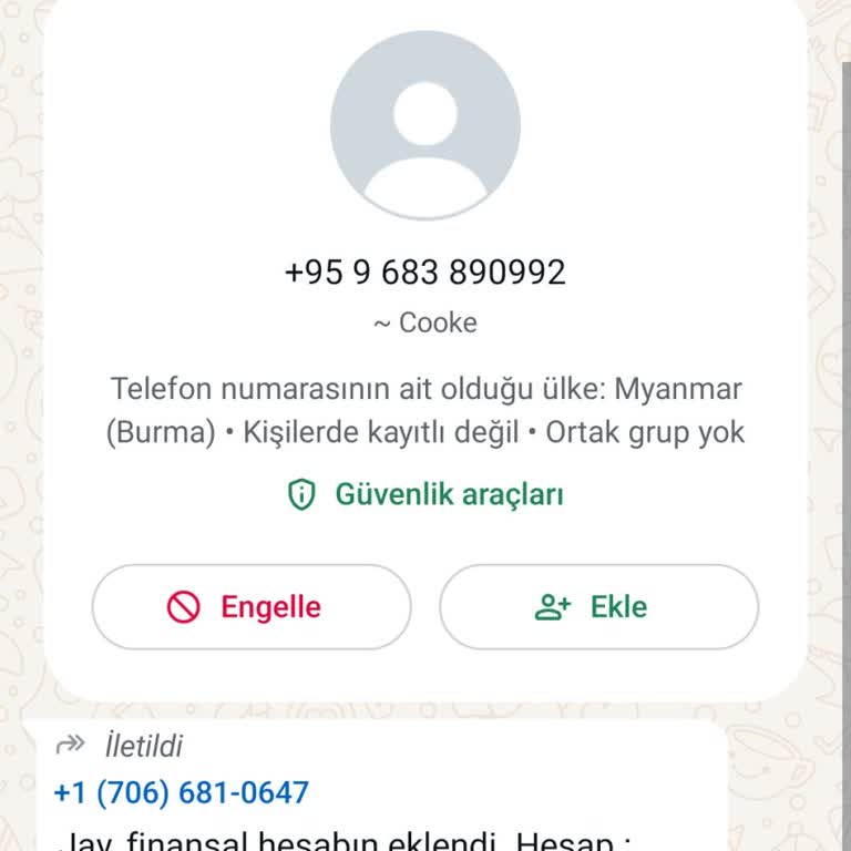 WhatsApp Şikayetçiyim. Joy Finansal Destekten
