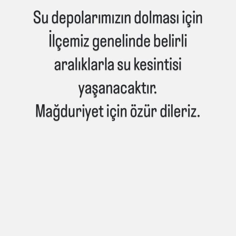 Gerze Belediyesi Gerze Su Kesintisi