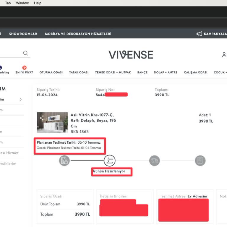 Vivense Konsol Siparişimi 35 Gündür Teslim Etmedi, Üretmemişler Bile