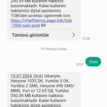 Vodafone Dakikam Olmasına Rağmen Konuşmamı Engelliyor