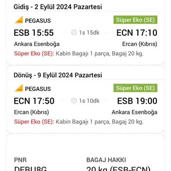 Pegasus Uçak Bileti İptal/tarih Değişikliği Anormal Ücret Talebi