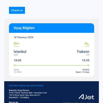 AJet (Anadolu Jet) Uçuş Saatlerinin Değiştirilmesi İle İlgili Yaşadığım Mağduriyet