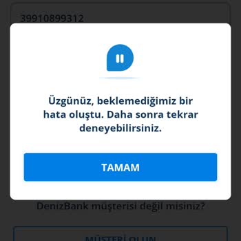 Denizbank Hesaba Giremiyorum Müşteri Hizmetlerine Ulaşamıyorum