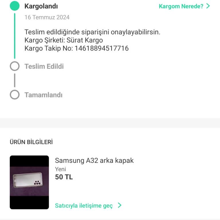 Sürat Kargo Tarafından Teslim Edilmeyen Kargo