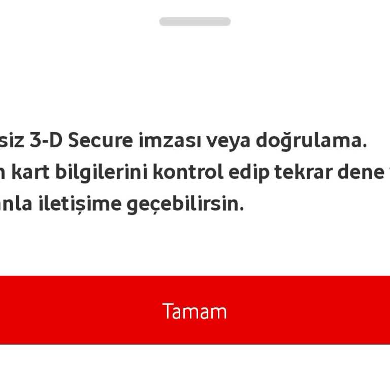 Vodafone Pay Uygulaması Ödeme Sorunu