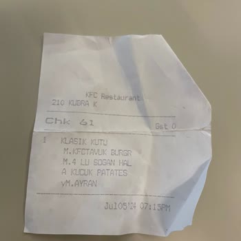 KFC Tavuk Restaurantı Denizlide Kötü Hizmet Kötü