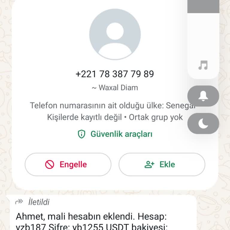 WhatsApp Sorumluluk Kabul Etmiyorum.