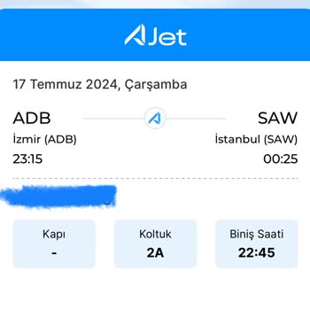 AJet (Anadolu Jet) Satın Alınan Koltuğu İptal Ettiler
