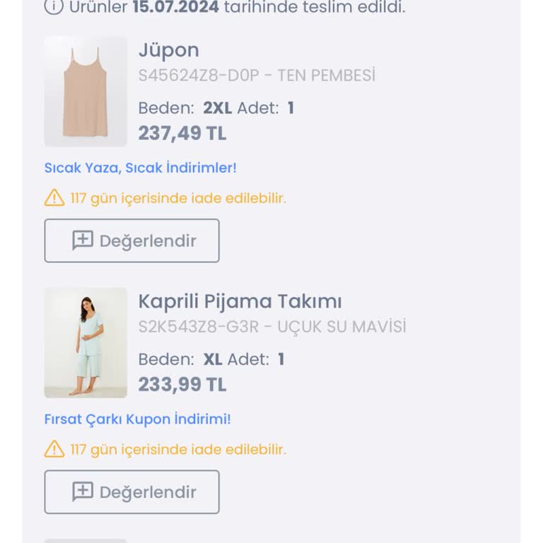 LCW Waikiki Alışverişimde Eksik Ürün Gönderildi