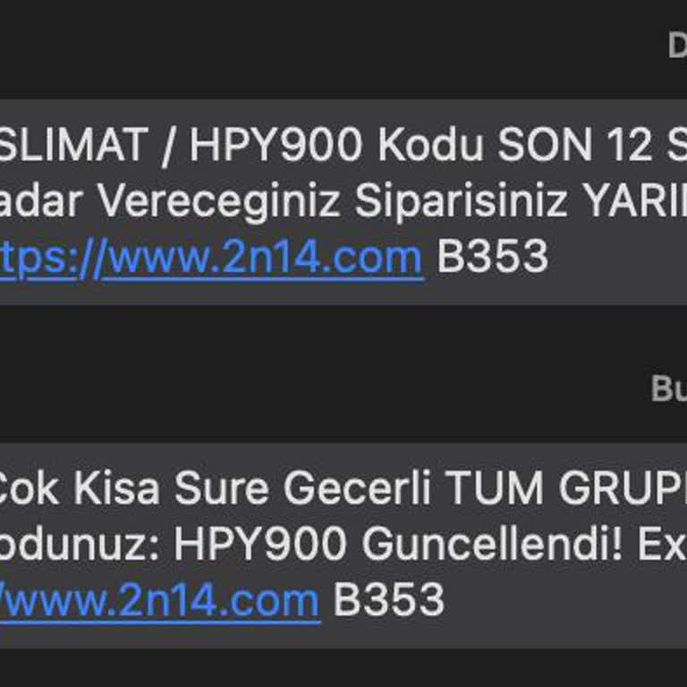 2N14 Markasının SMS Göndermesinden Bıktım