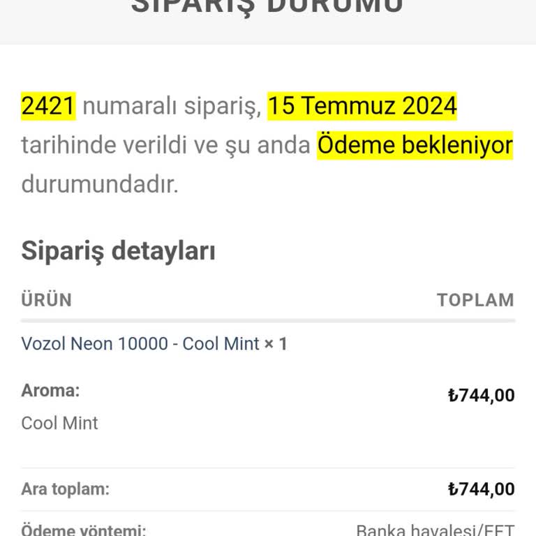 Vozolbul.com Şikayetçiyim Ödeme Yaptığım Halde 5 Gündür Geri Dönüş Yok!