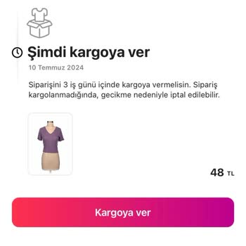 Gardrops'ta Olan Ürünlerim Satılmasına Rağmen Hala Kargoya Verilmedi!