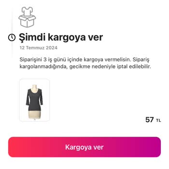 Gardrops'ta Olan Ürünlerim Satılmasına Rağmen Hala Kargoya Verilmedi!
