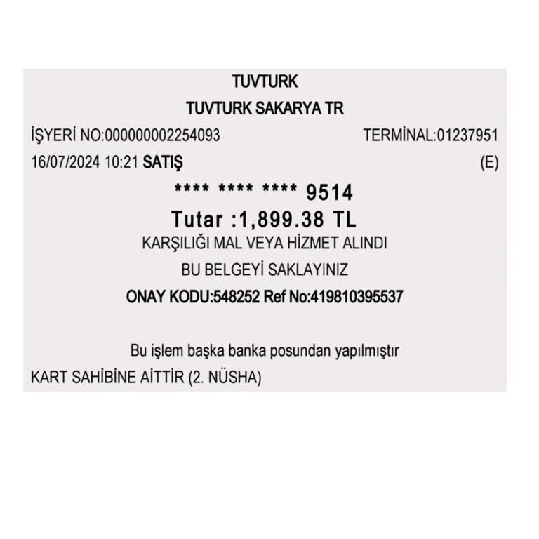 Tüv Türk Kredi Kartı Komisyon Ücreti İadesi