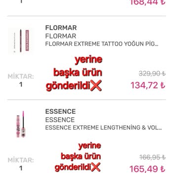 Watsons Hatalı Ürün Gönderimi