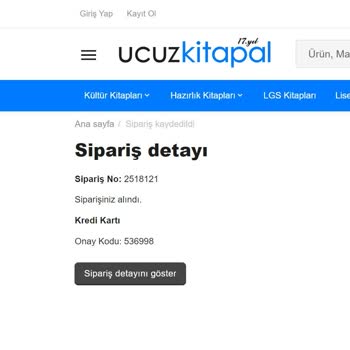 Ucuzkitapal.com Kitap Siparişimi Alamadım