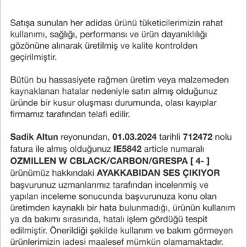 adidas Benden Kaynaklanmayan Sorun Ama Firma Öyle İddia Ediyor