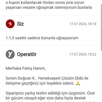 Yemeksepeti Yemek Sepetinin Uğrattığı Mağduriyet