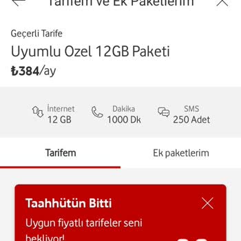 Vodafone Taahhüt Yenileme İşleminin Gerçekleşmemesi