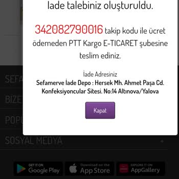 Sefamerve Para İadesi Yapılmadı