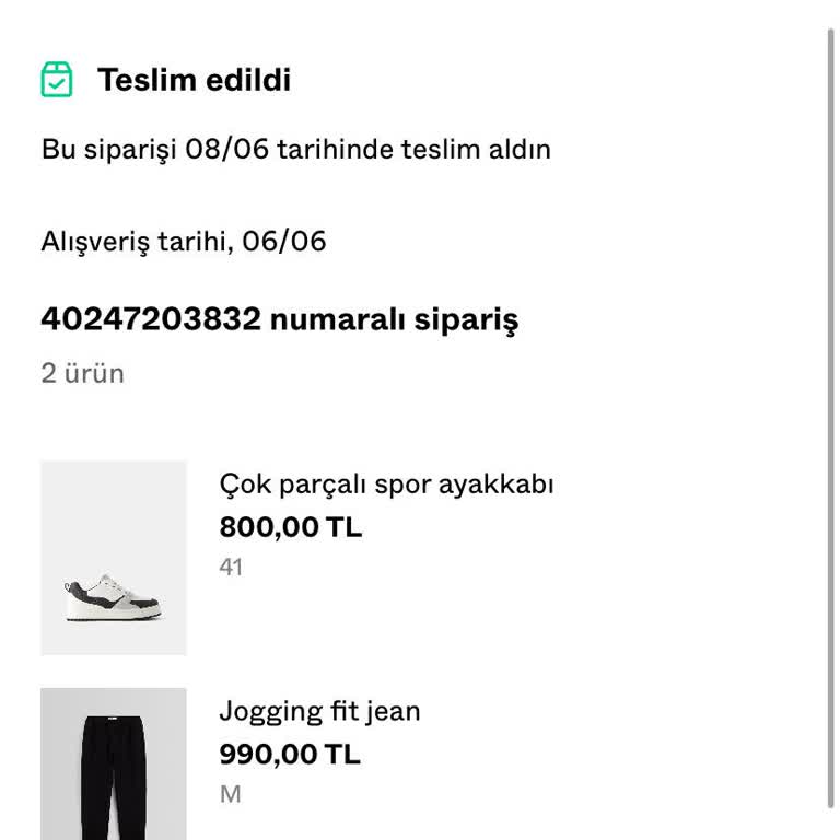 Bershka Yırtık Kötü Ürün