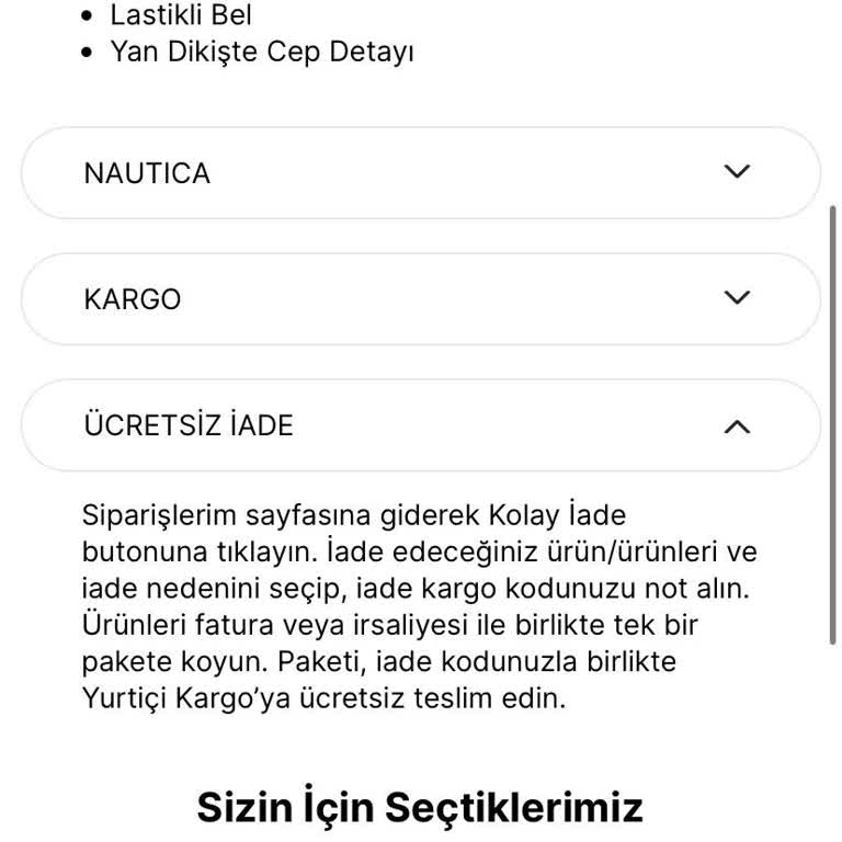 Occasion Ücretsiz İade Hakkında Firmanın Yeterli Bilgilendirmemesi