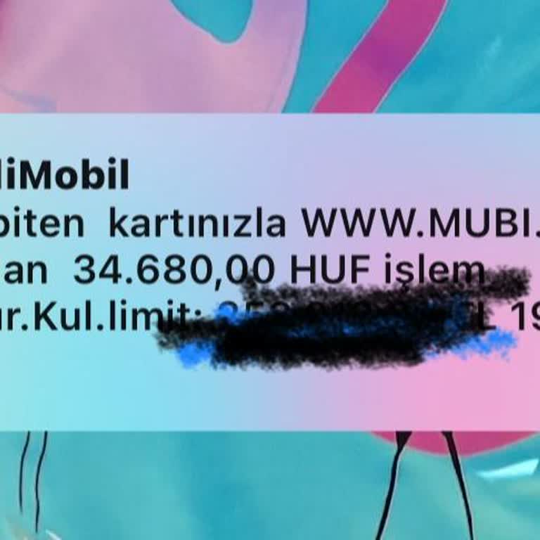 Mubi Türkiye İzinsiz Kart İşlemi Ve İade Talebi