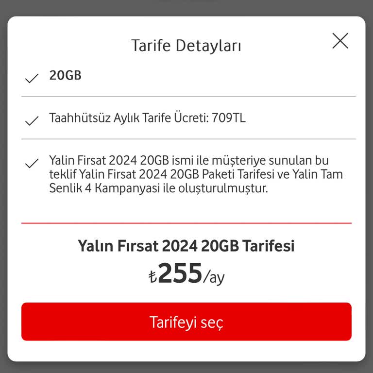 Arcadium Vodafone Yanlış Tarife Tanımladı