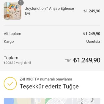 Joyjunction.com.tr Ahşap Oyun Evi Siparişim Hakkında Mağduriyet