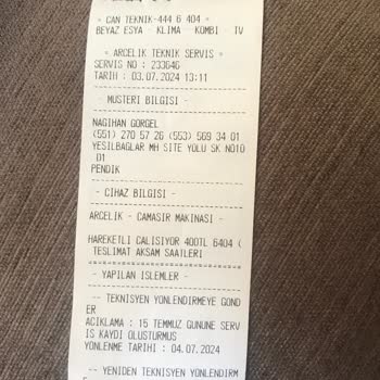 Arçelik Yetkisiz Servis Ve Yüksek Ücret Talebi