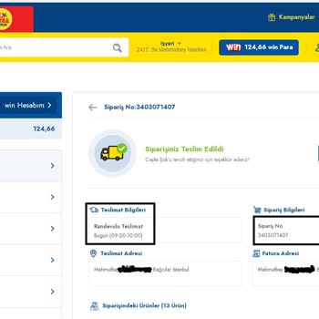 Şok Market Sipariş Teslim Edilmediği Halde Teslimat Onayı