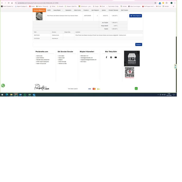 Perdenette.com Perdenette Siparişleri Yollamıyor