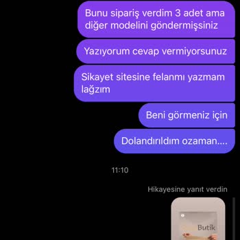Steelbutik Yanlış Ürünün Gönderim&cevap Vermeme