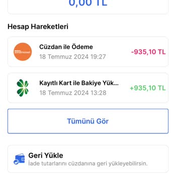 Migros Sanal Ücret İadem Yapılmadı