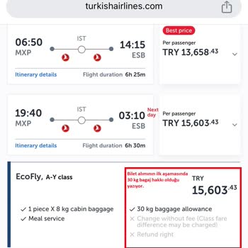 Turkish Airlines Buchungsprobleme, fehlende Gepäckinformationen und inkonsistenter Kundenservice