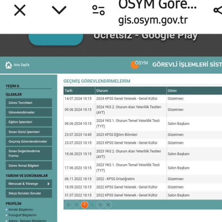 ÖSYM Soyadı Bilgimi Güncelledim Ücretimin Yatırılmasını Rica Ediyorum.