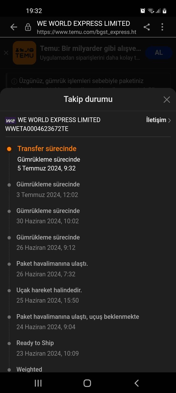 Temu Bestellung hängt seit 20 Tagen im Zoll trotz gezahlter Gebühren fest Xolvie